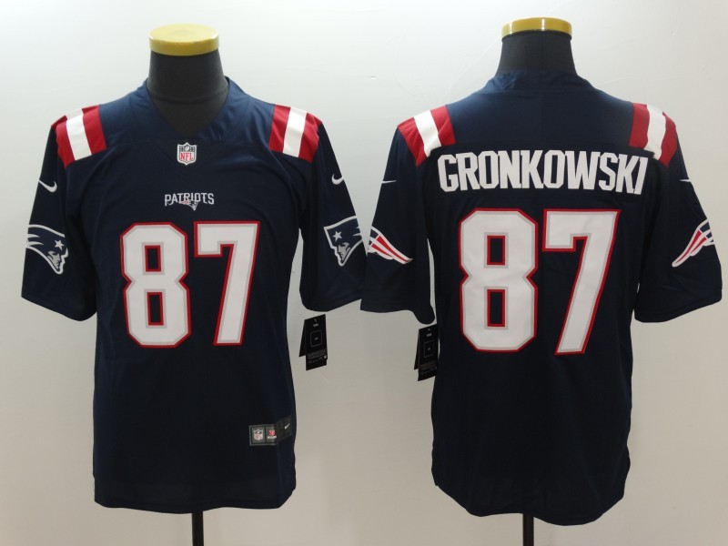 Men's New England Patriots Rob Gronkowski #87 Navy Jersey